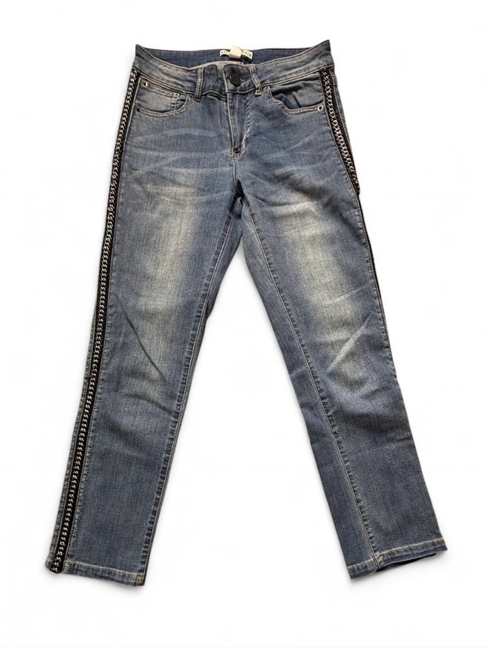 Alice + Olivia Chain Trim Skinny Jeans